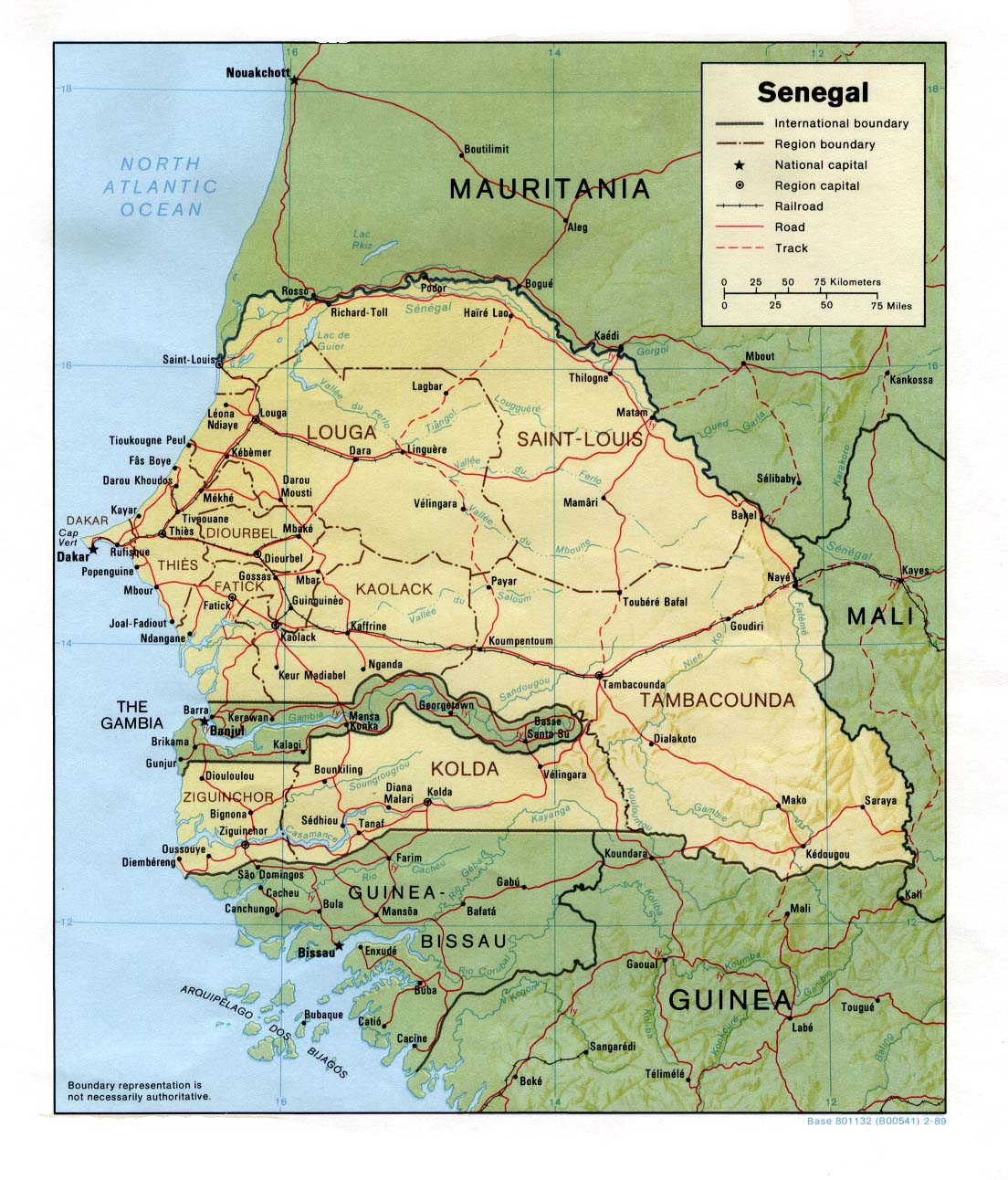 Karte Senegal