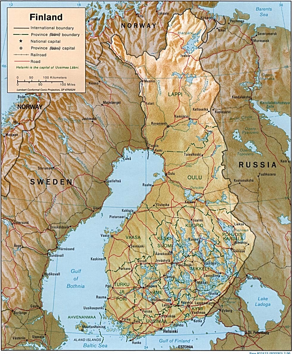 Karte Finnland