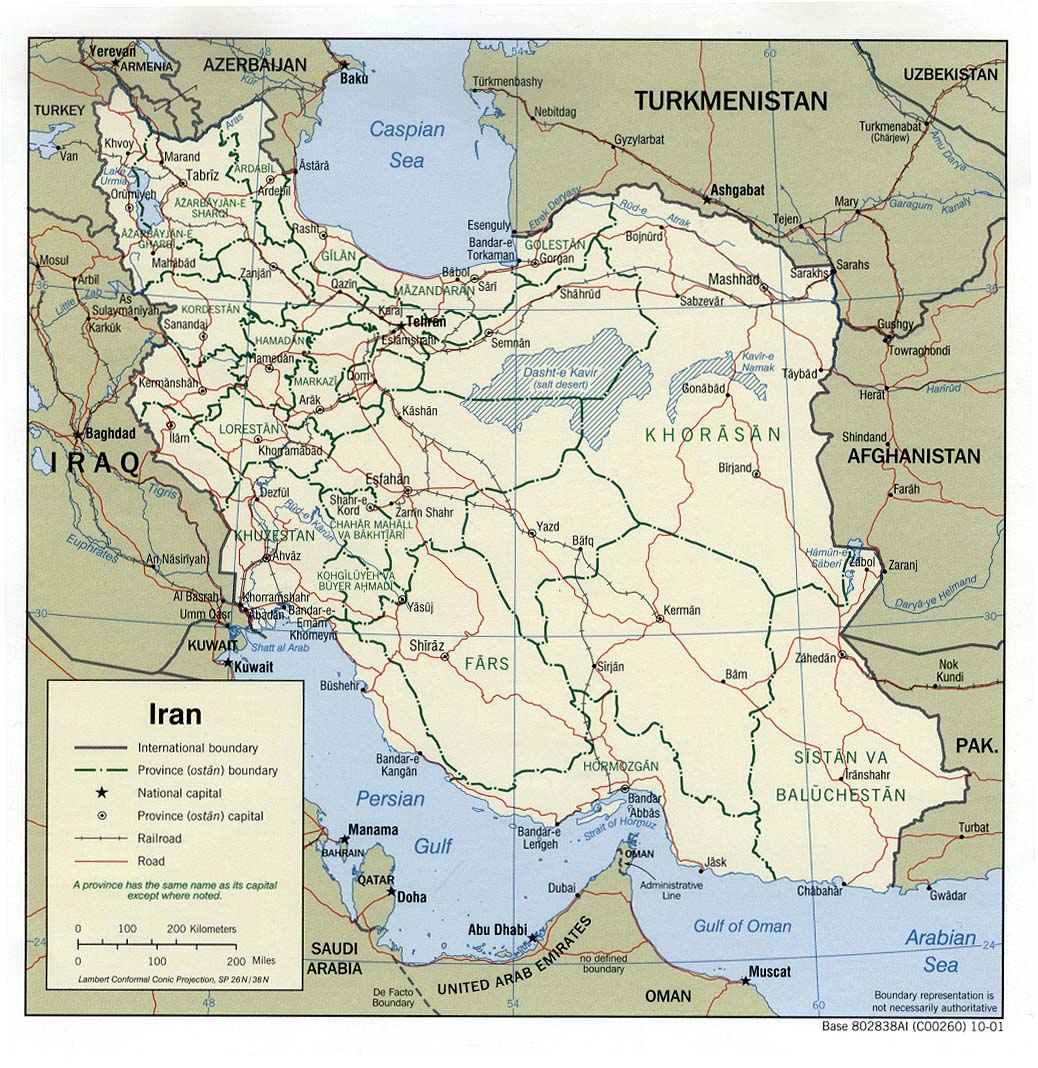 Karte Iran