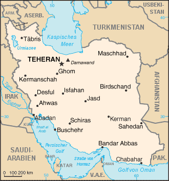 Karte Iran