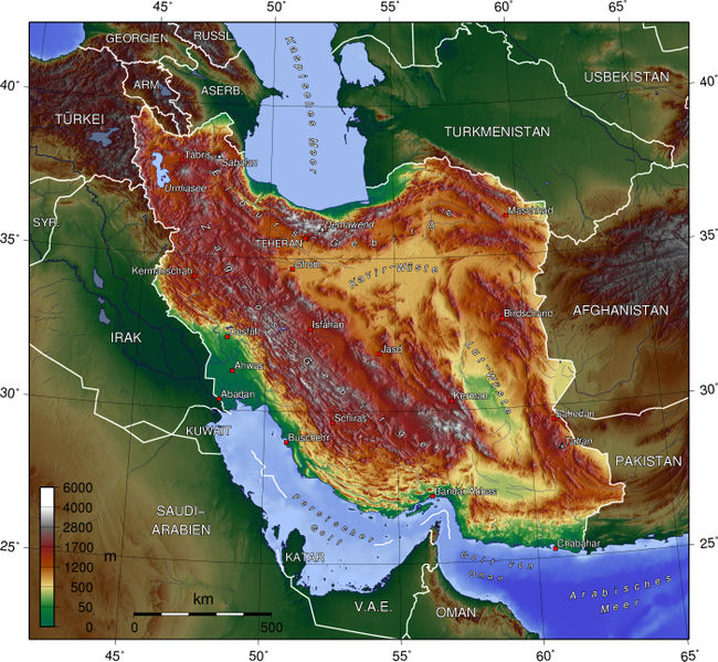 Karte Iran
